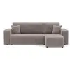 Bestmobilier Nicole - canapé d'angle réversible 4 places convertible avec coffre en tissu
