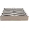 BestMobilier Isa - lit coffre - 160x200 cm - en velours côtelé - Beige