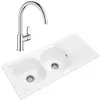 Evier  Nestor Plus + Mitigeur cuisine bec haut Bauloop Villeroy & Boch