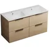 Meuble double vasque 120 cm Burgbad Olena chêne clair