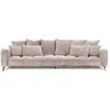 Maison Aubertin - Canapé Velours droit Beige Altamo - 4 Places