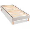 BELLECOUR Hypsom - Sommier en bois Capitole gris clair - 90x200 cm 90x200 cm