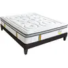 BELLECOUR LITERIE - Ensemble REINA 2.0 180x200 cm - Matelas Ressorts ensachés + Sommier Bois