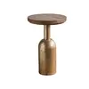 Mathi Design Table basse bois et métal doré D43