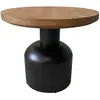 Mathi Design Table basse en bois et métal noir D60