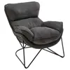 Mathi Design Fauteuil en velours gris