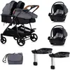 MONMOBILIERDESIGN Duo smart poussette jumeaux ou enfants rapprochés la...