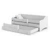 Kobi Lit enfant Kris blanc + gigogne 160x80cm - avec matelas