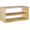 Europe & Nature Etagère bois massif 2 cases horizontales Elio  Bois