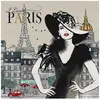 GENERIQUE Tissu carré jacquard 48 cm x 48 cm j'aime Paris(...) - Ecru