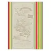 Torchon coton jacquard basilic 50x70(...) -