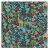 Tissu 100% coton Zanzibar Animaux exotiques vendu au mètre - Petrole B...