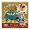 Tissu carré jacquard 48 cm x 48 cm automobile jaune(...) -