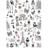 GENERIQUE Tissu coton enduit j'aime Paris vendu au mètre(...) - J AIME PARIS BLANC
