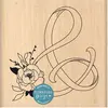 Florilèges Design Tampon bois Esperluette ruban 8 x 8 cm
