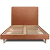 Sommeil de plomb Lit 160x200cm tapissier bouclette Terracotta - Bois massif - Style Scandinave Moderne