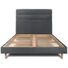 Prestige Literie Lit avec tête de lit lignes velours et sommier kit  Gris anthracite 20