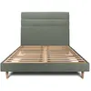 Prestige Literie Lit avec tête de lit lignes tissu et sommier kit  - Lit en bois massif