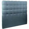 Prestige Literie Tete de lit Capitonnée Bouclette Bleue L 160 cm - Ep 10 cm rembourré