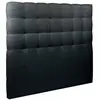Tete de lit Capitonnée Bouclette Noir L 140 cm - Ep 10 cm rembourré
