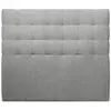 Sommeil de plomb Tete de lit Capitonnée Bouclette Gris l 180 cm - Ep 10 cm rembourré