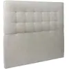 Prestige Literie Tete de lit Capitonnée Velours Gris clair L 200 cm - Ep 10 cm rembourré
