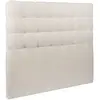 Prestige Literie Tete de lit Capitonnée Bouclette Beige L 160 cm - Ep 10 cm rembourré