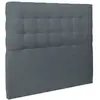 Prestige Literie SOMMEIL-DE-PLOMB Tête de lit capitonnée - Velours gris anthracite 140 cm