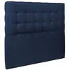 Sommeil de plomb Tete de lit Capitonnée Velours Bleu - Ep 10 cm rembourré Prestige Literie