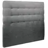 Prestige Literie Tete de lit Capitonnée Tissu Gris anthracite L 180 cm - Ep 10 cm rembourré