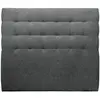 Sommeil de plomb Tete de lit Capitonnée Tissu - Bois massif - L 160 cm - Gris anthracite
