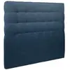 Prestige Literie Tete de lit Capitonnée Tissu Bleu - Bois Massif - 140 x 120 cm - Confortable