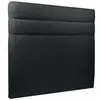 Prestige Literie Tete de lit Lignes Bouclette Noir - Bois massif - L 140 cm - Ep 10 cm rembourré