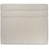 Prestige Literie Tete de lit Lignes Bouclette Beige - Bois massif - L 140 cm - Ep 10 cm rembourré