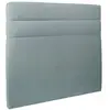 Tete de lit Lignes Velours Gris bleuté L 160 cm - Ep 10 cm rembourré