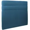 Sommeil de plomb Tete de lit Lignes Velours Bleu - Bois massif - 160 cm - Ep 10 cm rembourré