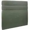 Tete de lit Lignes Tissu Vert L 200 cm - Ep 10 cm rembourré
