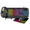Freaks and Geeks - Pack 4en1 Polychroma Clavier QWERTZ+Souris+Tapis+Casq - RGB