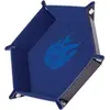 TRADE INVADERS Piste de dés - Critical Blue- 19 x 19 cm - Cuir et Velours
