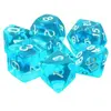 HDT-02 lot de 7 Dés en boîte   Gemmes Azur - HD Dice Dés - TI-EFD0046