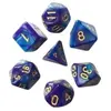 Epic Forge-Lot de 7 dés en boîte   Fusion Bleu et Violet Sombre