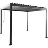 SWEEEK Pergola bioclimatique anthracite aluminium et acier lames orien...