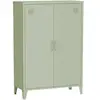 SWEEEK Commode/armoire en métal vert. 2 espaces de rangement