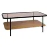 sweeek Table basse vintage métal noir double plateaux