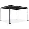 SWEEEK Pergola bioclimatique aluminium et acier 4x3m noir
