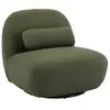 SWEEEK Fauteuil pivotant, bouclette texturée vert kaki foncé