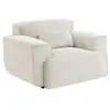 Fauteuil velours côtelé - SWEEEK - Wallas - Blanc - Crème - 1 place - Salon