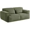 SWEEEK Canapé Wallas. 2 places. tissu velours côtelé vert L 180 x P 98 x H 73cm