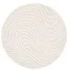 sweeek Tapis rond intérieur motifs ondulations en relief crème Ø160cm