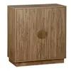 SWEEEK Buffet exotique effet bois de manguier rainuré 2 portes 80cm Celian